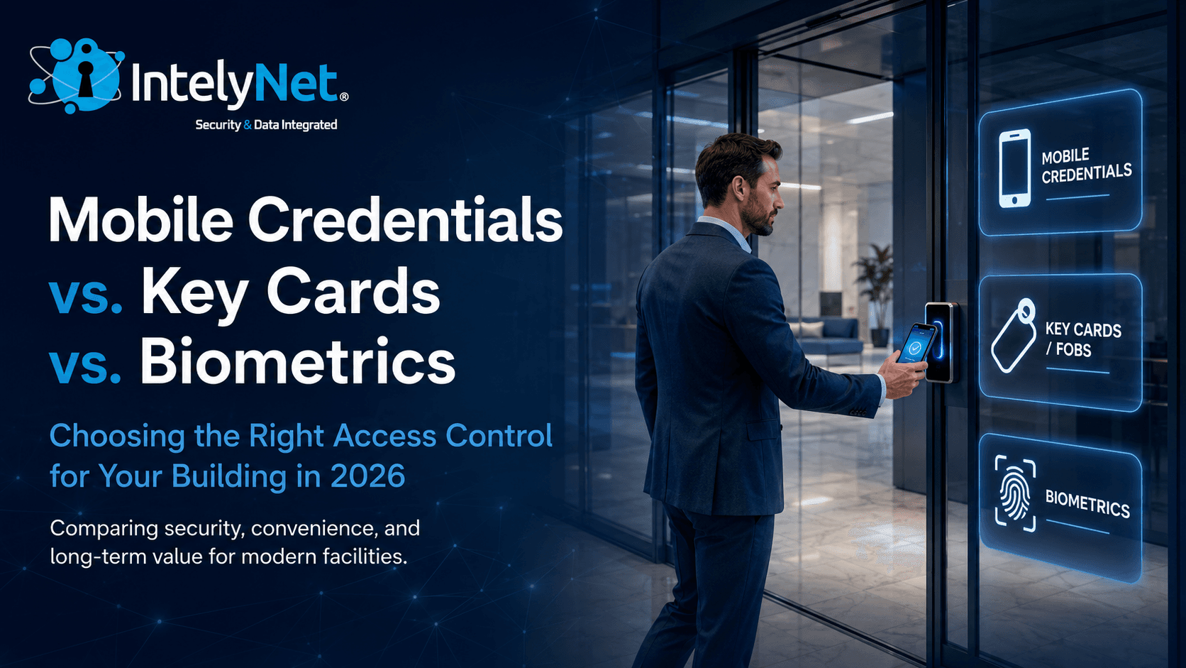 Mobile Credentials vs. Key Cards vs. Biometrics: Choosing the Right Access Control for Your Building in 2026